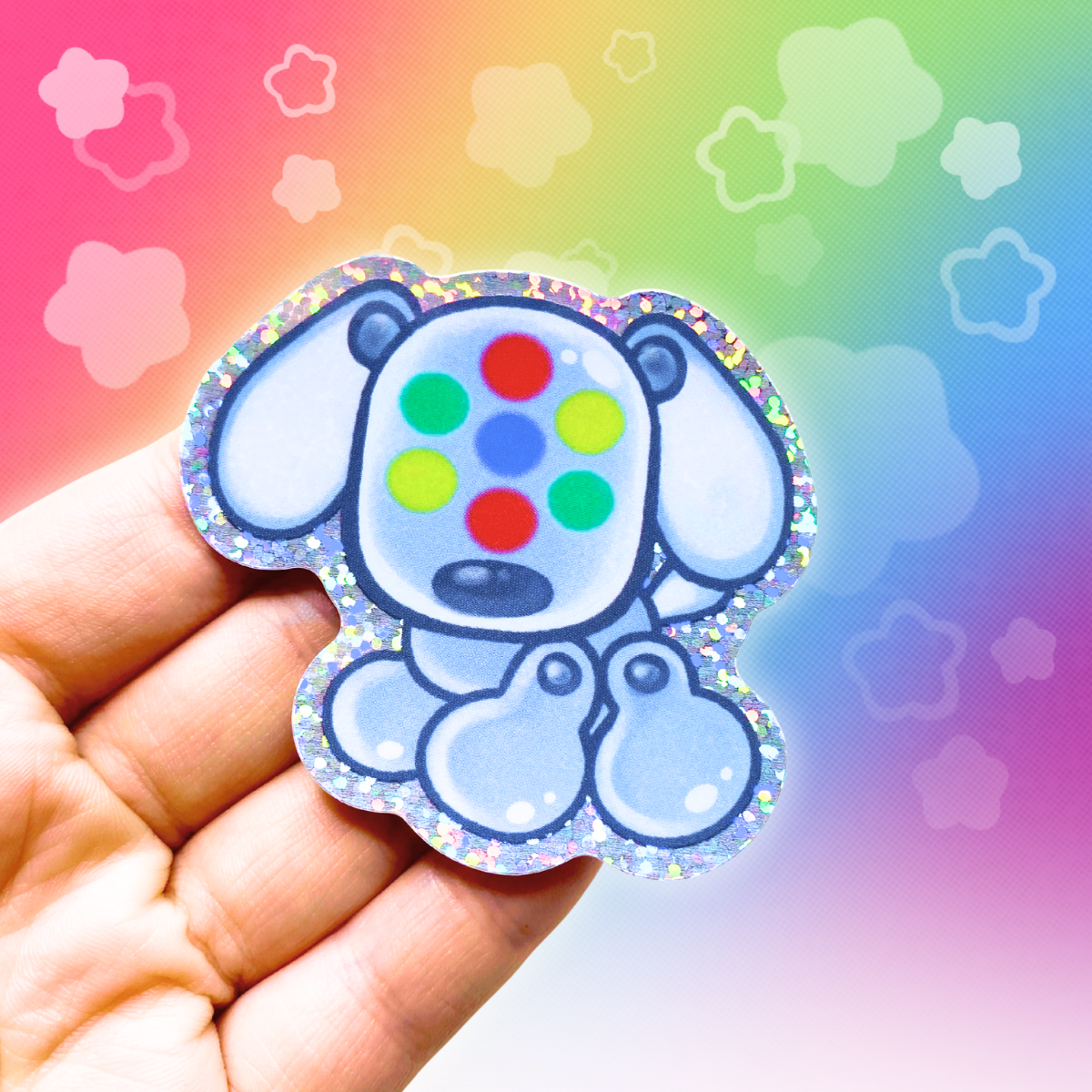 Idog 2.5" Glitter Holographic Sticker