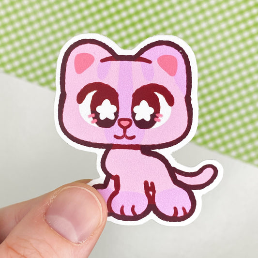 Littlest Pink Cat 2" Glossy Sticker