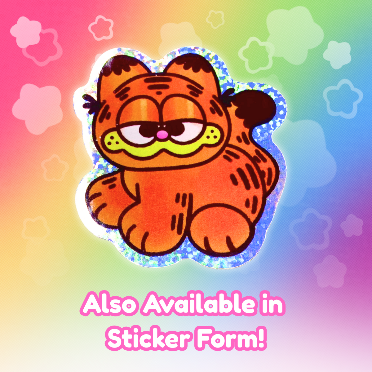 Garfield 2" Epoxy  Keychain with Black Clasp