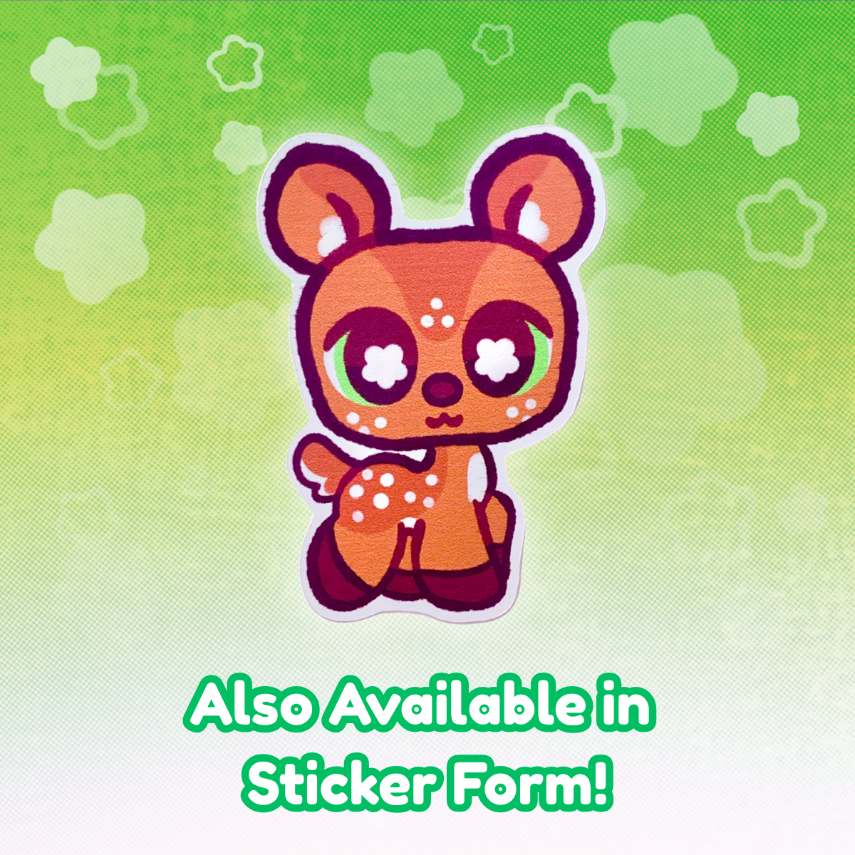 LPS Deer 2" Epoxy Keychain with Green Clasp