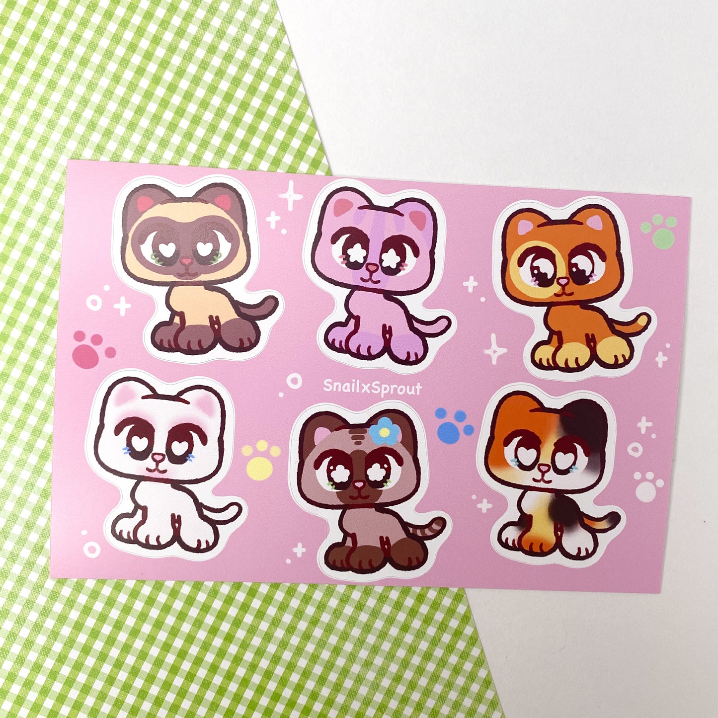 Littlest Cats 6"x4" Matte Vinyl Sticker Sheet