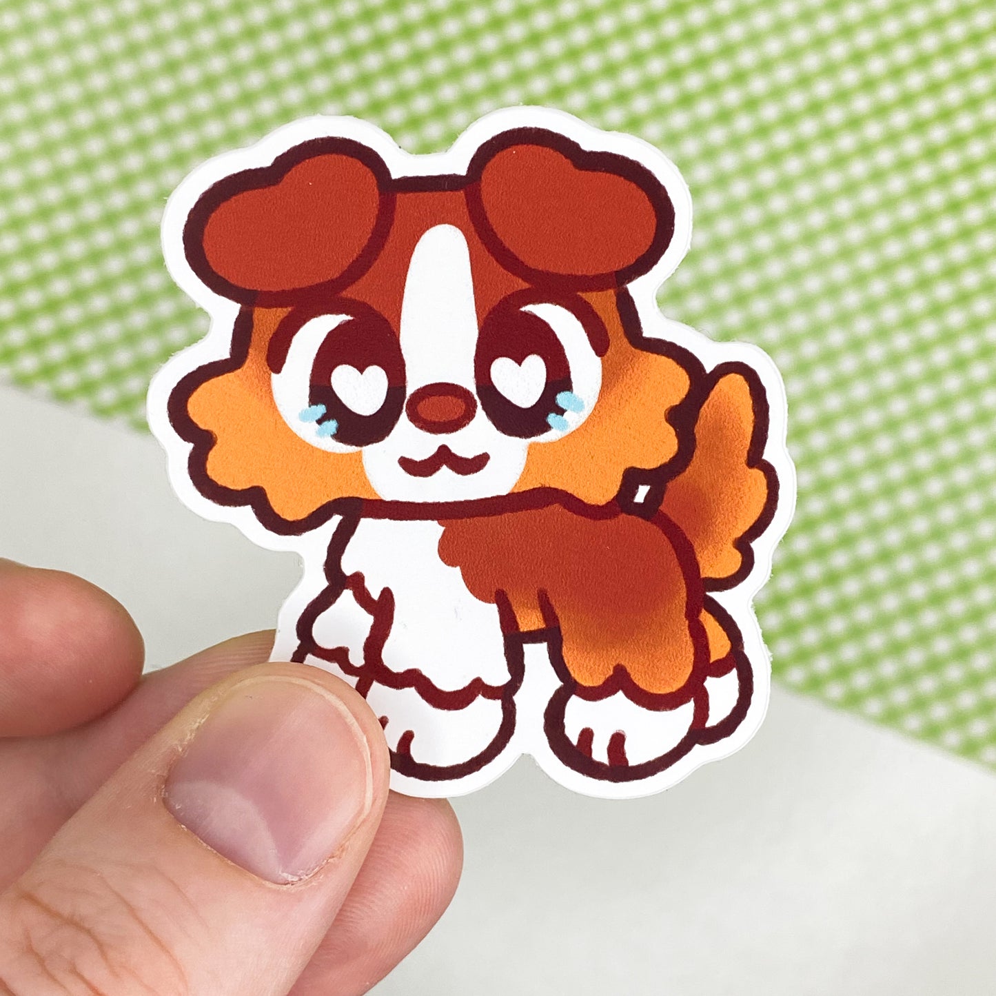 Littlest Collie 2" Glossy Sticker