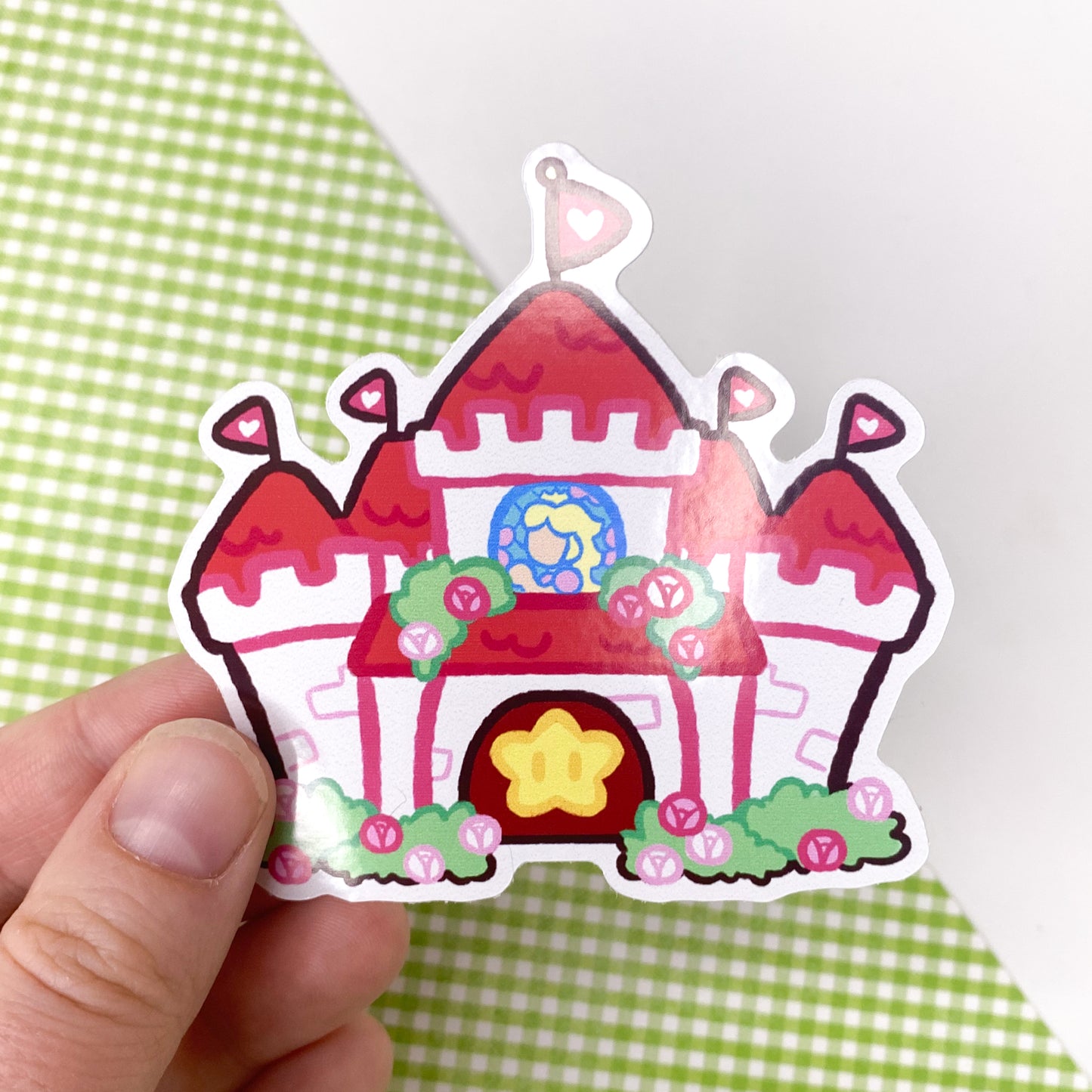 Princess Peach's Castle 3" Glossy Vinyl Sticker