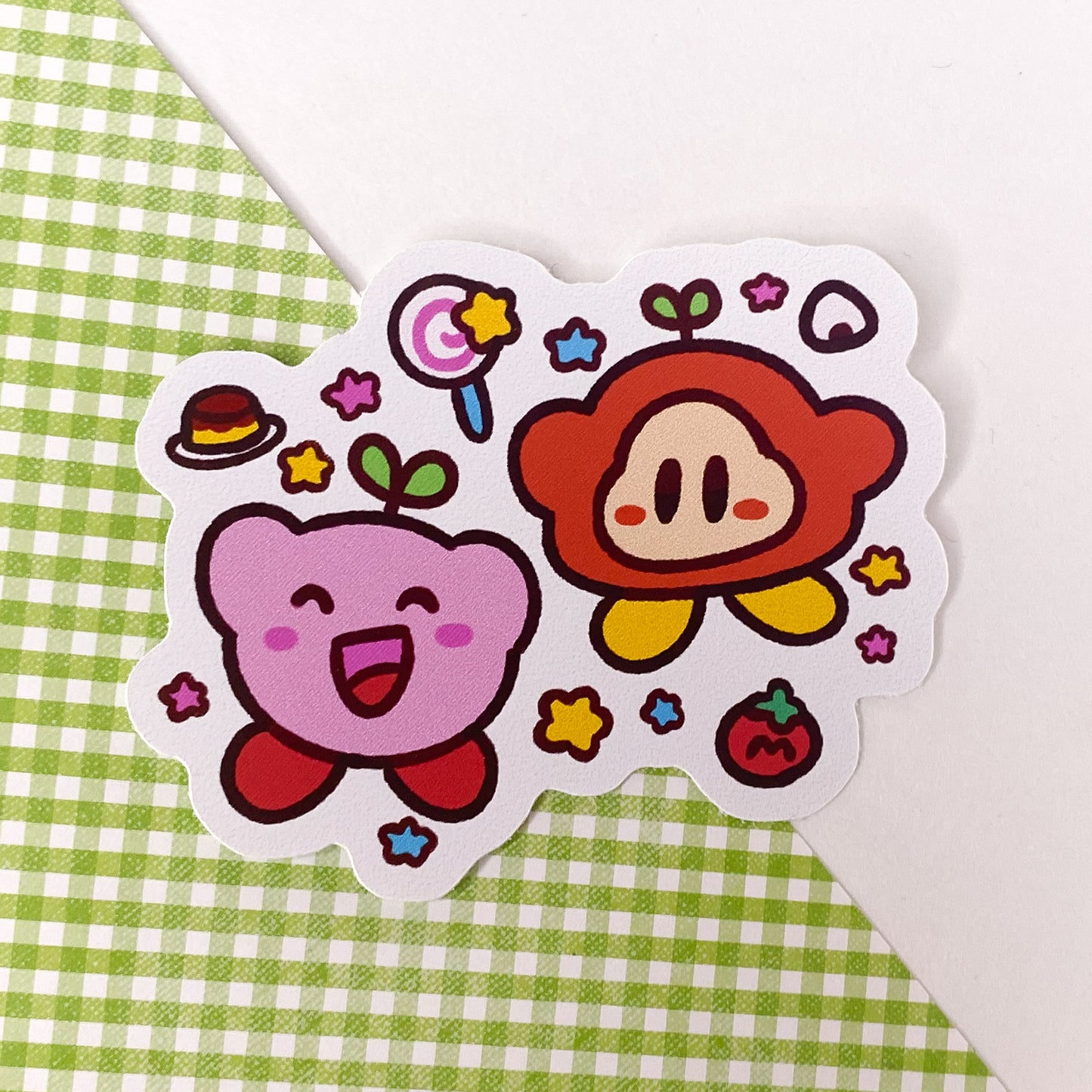 Kirby and Waddle Dee 3" Glossy Vinyl Sticker