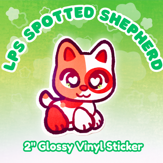 LPS Spotted Shepherd 2" Glossy Vinyl Sticker