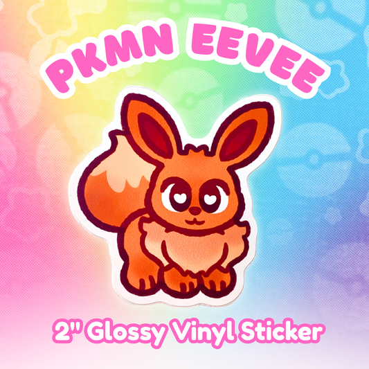 PKMN Eevee 2" Glossy Vinyl Sticker